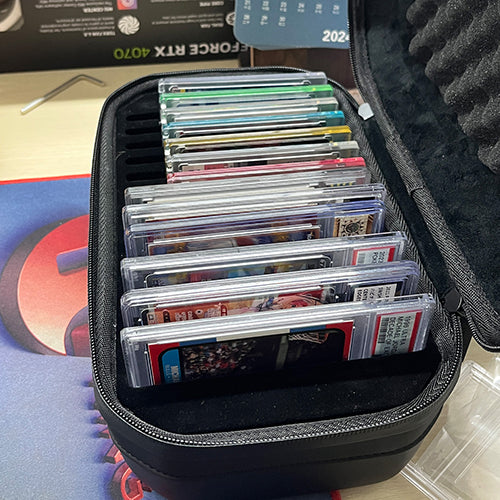 Graded Trading Card Suitcase With Inserts