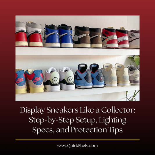 Display Sneakers Like a Collector: Step-by-Step Setup, Lighting Specs, and Protection Tips - QuirkShelv