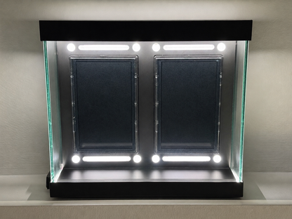 QuirkShelv™ Aluminum 2-Card Display Case for Graded Cards