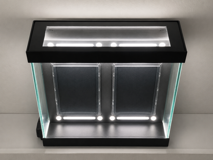 QuirkShelv™ Aluminum 2-Card Display Case for Graded Cards