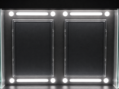 QuirkShelv™ Aluminum 2-Card Display Case for Graded Cards
