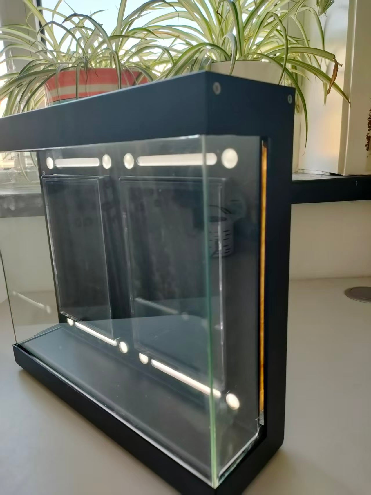 QuirkShelv™ Aluminum 2-Card Display Case for Graded Cards